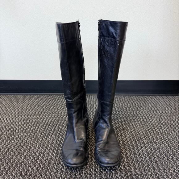 Stuart Weitzman Womens Black Leather Riding Knee High Boots Size 10.5 - Picture 3 of 9